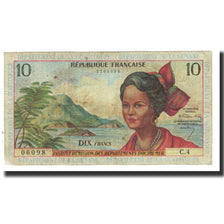Banknote, French Antilles, 10 Francs, KM:8b, VF(20-25)