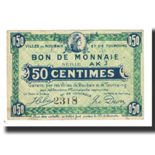 France, Roubaix et Tourcoing, 50 Centimes, EF(40-45), Pirot:59-2053