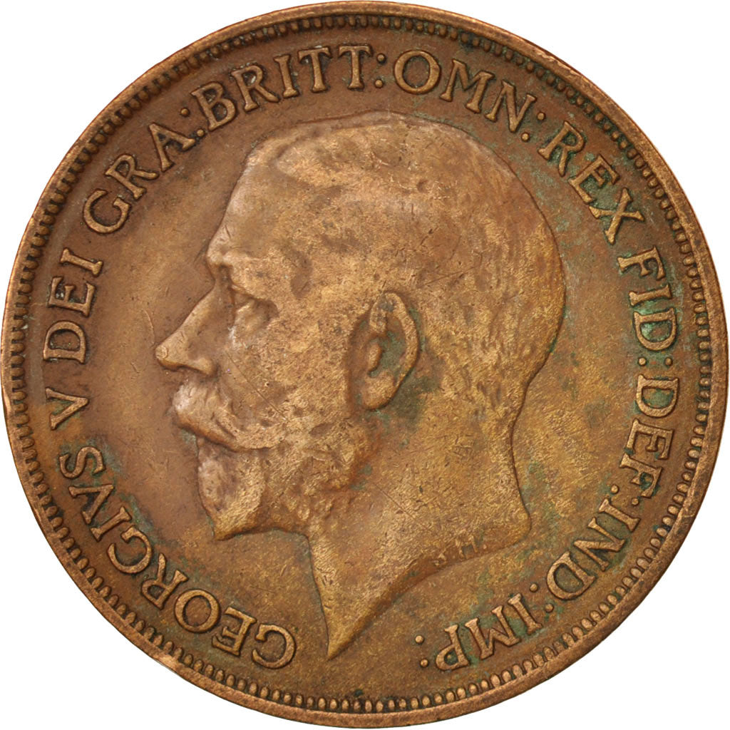Great Britain, George V, Penny, 1914, EF(40-45), Bronze, KM:810