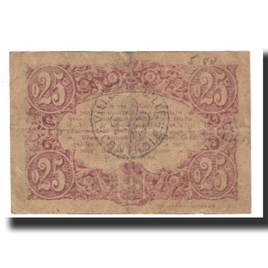 France, 25 Centimes, 1917, 1917-07-13, VF(20-25)
