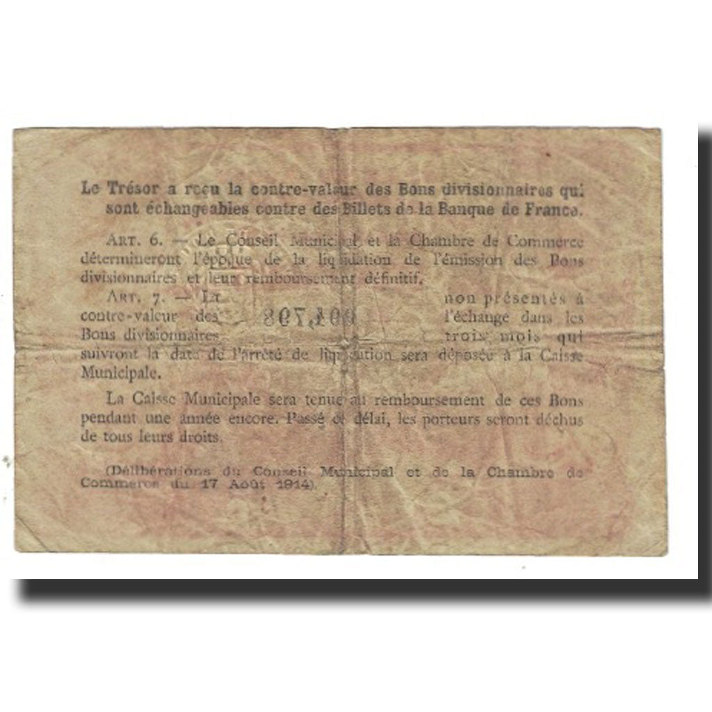 France, Rouen, 2 Francs, 1922, Chambre de Commerce, VF(20-25), Pirot:110-66