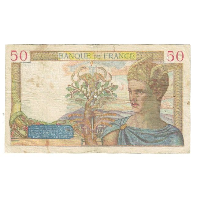Frankreich, 50 Francs, Cérès, 1939, P. Rousseau and R. Favre-Gilly