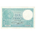 França, 10 Francs, Minerve, 1939, platet strohl, 1939-10-12, AU(55-58)