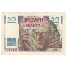 France, 50 Francs, Le Verrier, 1947, P. Rousseau and R. Favre-Gilly, 1947-10-02