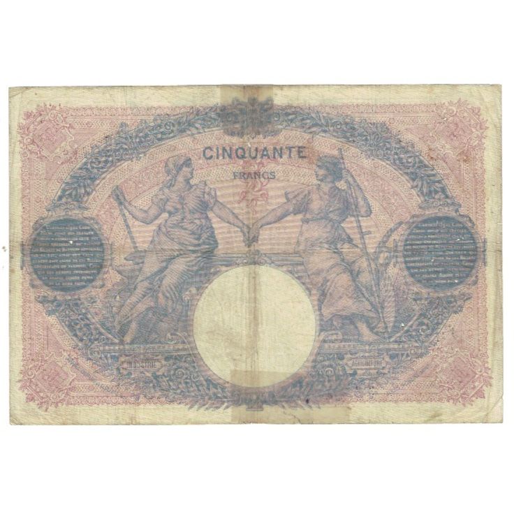 Francia, 50 Francs, Bleu et Rose, 1912, E.Picard-J.Laferrière, 1912-07-26, BC