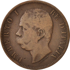 Italy, Umberto I, 10 Centesimi, 1893, Birmingham, VF(30-35), Copper, KM:27.1