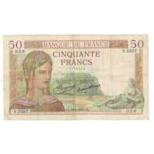 France, 50 Francs, Cérès, 1935, P. Rousseau and R. Favre-Gilly, 1935-08-14