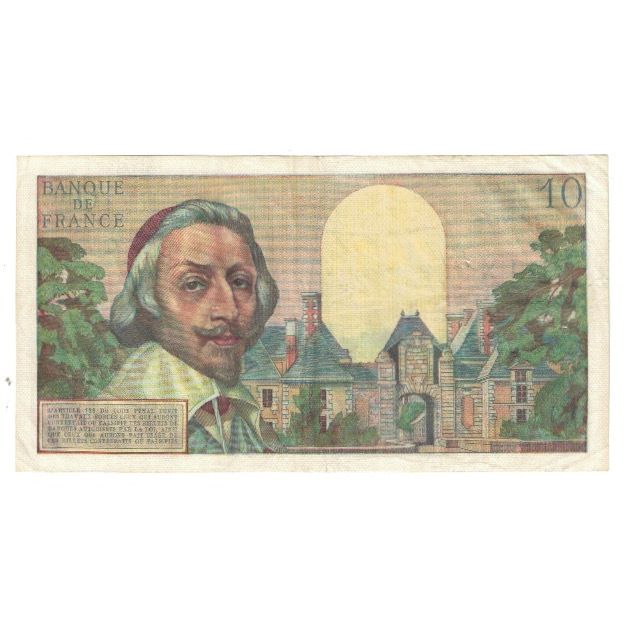 Francja, 10 Nouveaux Francs, 1955-1959 Overprinted with ''Nouveaux Francs''