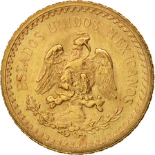Mexico, 2-1/2 Pesos, 1945, Mexico City, AU(55-58), Gold, KM:463