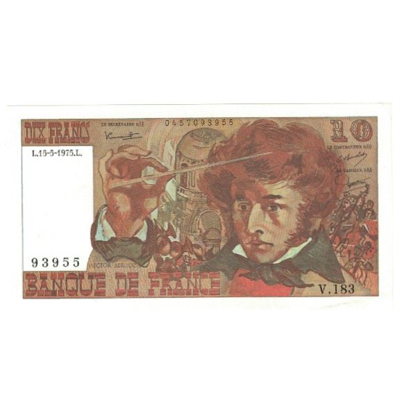 Frankreich, 10 Francs, Berlioz, 1975, P. A.Strohl-G.Bouchet-J.J.Tronche