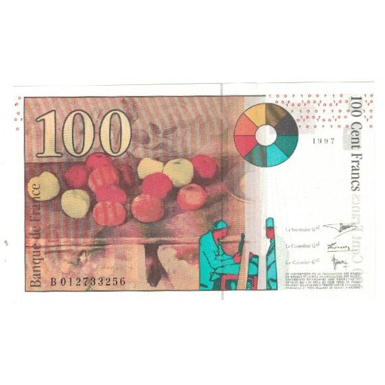 France, 100 Francs, Cézanne, 1997, BRUNEEL, BONARDIN, VIGIER, UNC(65-70)
