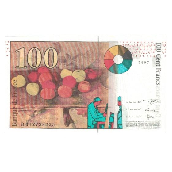 France, 100 Francs, Cézanne, 1997, BRUNEEL, BONARDIN, VIGIER, UNC(65-70)