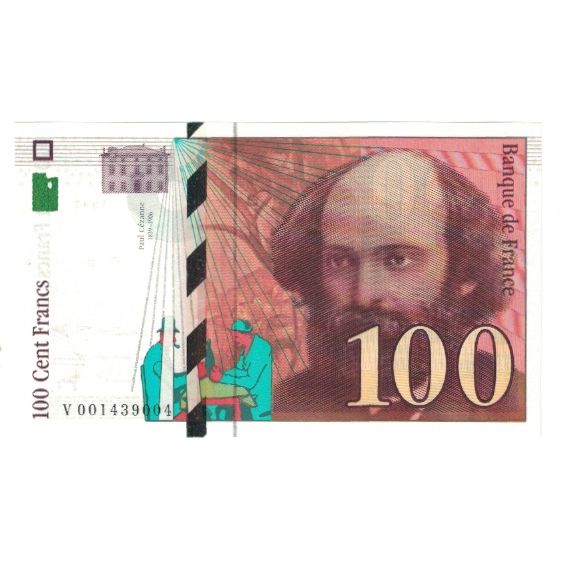 Francia, 100 Francs, Cézanne, 1997, BRUNEEL, BONARDIN, VIGIER, FDS