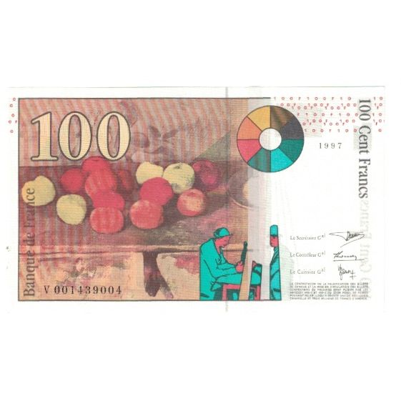Francia, 100 Francs, Cézanne, 1997, BRUNEEL, BONARDIN, VIGIER, FDS