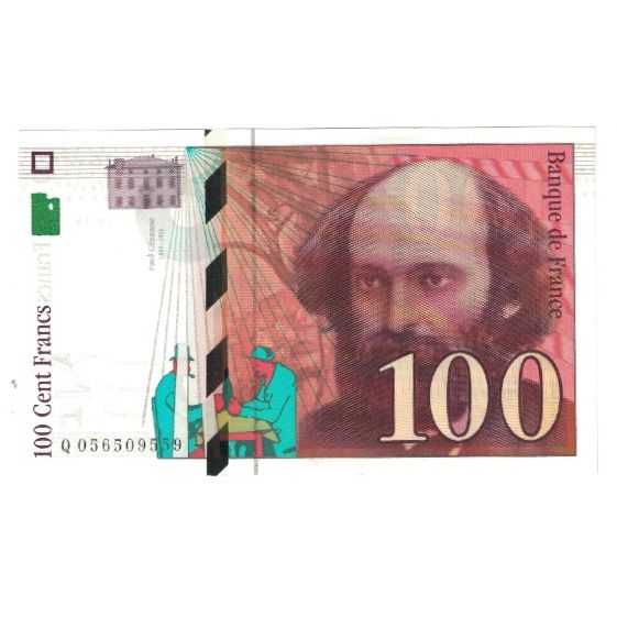 Francia, 100 Francs, Cézanne, 1998, BRUNEEL, BONARDIN, VIGIER, FDS