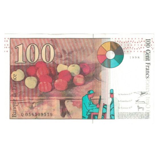 Francia, 100 Francs, Cézanne, 1998, BRUNEEL, BONARDIN, VIGIER, FDS