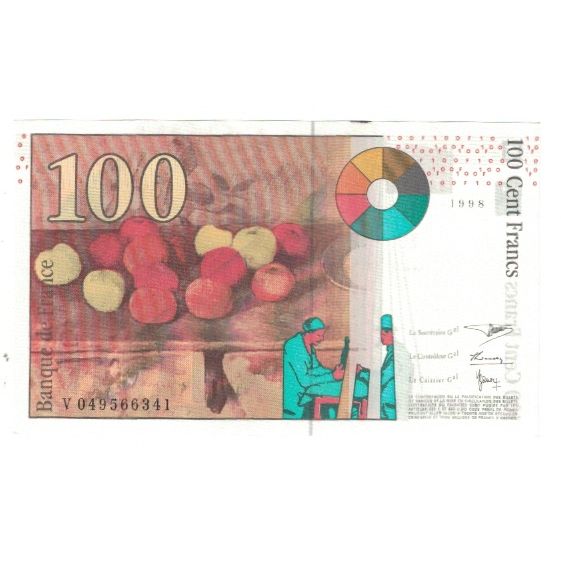 France, 100 Francs, Cézanne, 1998, BRUNEEL, BONARDIN, VIGIER, UNC(63)