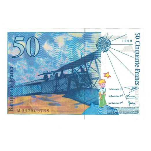 France, 50 Francs, St Exupéry, 1999, D.Bruneel-J.Bonnardin-Y.Barroux