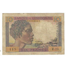 Banknote, French Somaliland, 10 Francs, KM:19, VF(20-25)