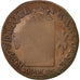 France, Sol aux balances françois, 1793, Bayonne, VG(8-10), Bronze, KM619.8