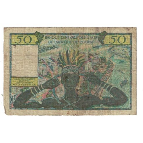 Banknote, French West Africa, 50 Francs, KM:45, VF(20-25)