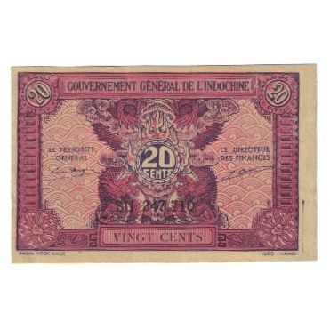 Banknote, FRENCH INDO-CHINA, 20 Cents, KM:90, UNC(63)