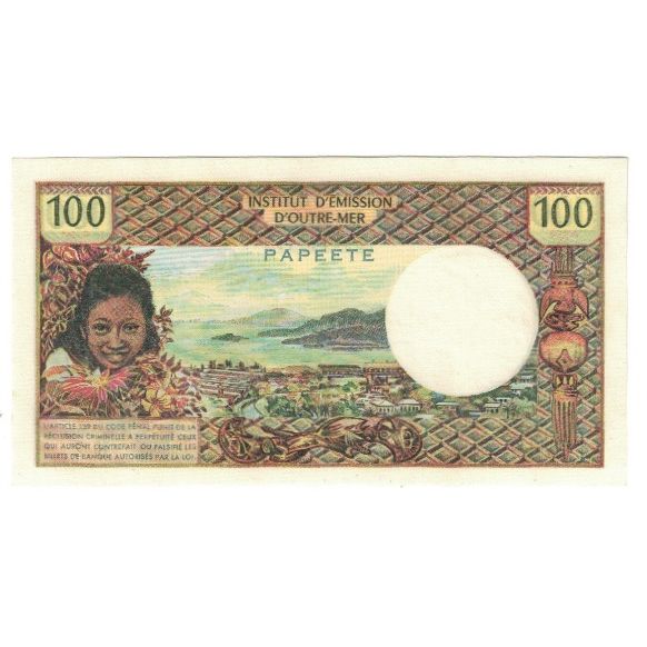Banknote, Tahiti, 100 Francs, KM:23, UNC(65-70)