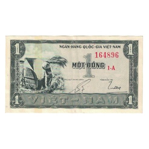 Banknote, South Viet Nam, 1 D<ox>ng, KM:11a, EF(40-45)