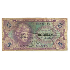 Banknote, United States, 5 Cents, KM:M57, VF(20-25)
