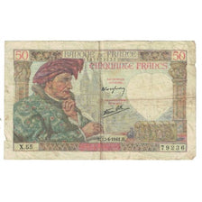 Frankrijk, 50 Francs, Jacques Coeur, 1941, P. Rousseau and R. Favre-Gilly