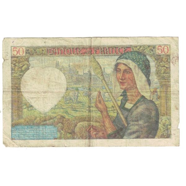 Frankrijk, 50 Francs, Jacques Coeur, 1941, P. Rousseau and R. Favre-Gilly