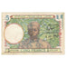 Banknot, Francuska Afryka Równikowa, 5 Francs, KM:6a, AU(50-53)