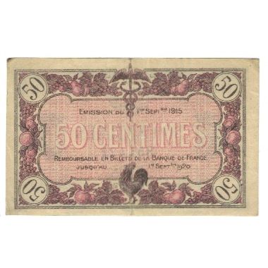 France, Macon, 50 Centimes, 1915, EF(40-45), Pirot:78-1