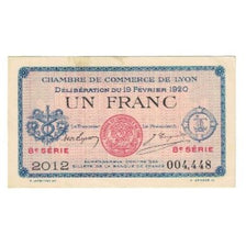 Frankrijk, Lyon, 1 Franc, 1920, SUP, Pirot:77-23
