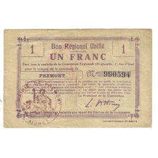 Frankreich, PREMONT, 1 Franc, Bon Régional, SS, Pirot:02-1309