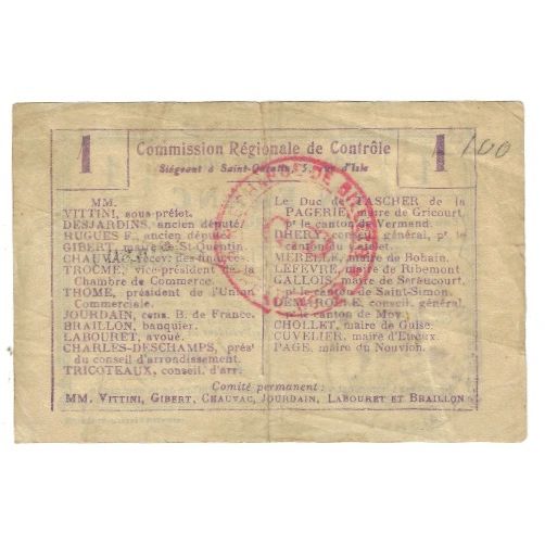France, PREMONT, 1 Franc, Bon Régional, EF(40-45), Pirot:02-1309