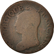 Coin, France, Dupré, 5 Centimes, 1799, Geneva, VG(8-10), Bronze, KM:640.6
