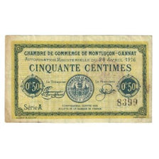 France, 50 Centimes, 1916, 1916-04-28, MONTLUÇON, VF(20-25)