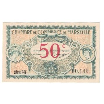 France, Marseille, 50 Centimes, 1917, Chambre de Commerce, UNC(65-70)
