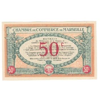 France, Marseille, 50 Centimes, 1917, Chambre de Commerce, UNC(65-70)