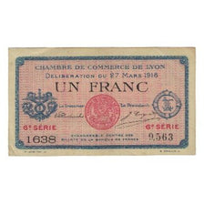 Frankrijk, Lyon, 1 Franc, 1915, TTB, Pirot:77-19