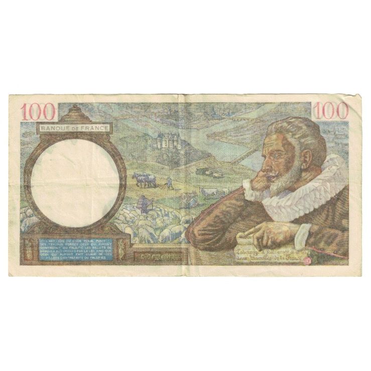 France, 100 Francs, Sully, 1941, P. Rousseau and R. Favre-Gilly, 1941-02-06
