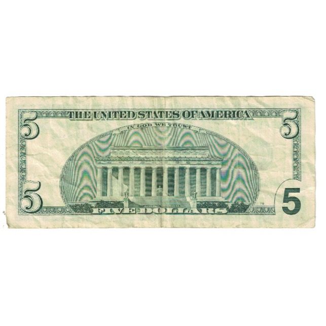 Billete, Five Dollars, 2003, Estados Unidos, MBC