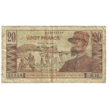 Saint-Pierre-et-Miquelon, 20 Francs, Undated (1950-1960), B+, KM:24