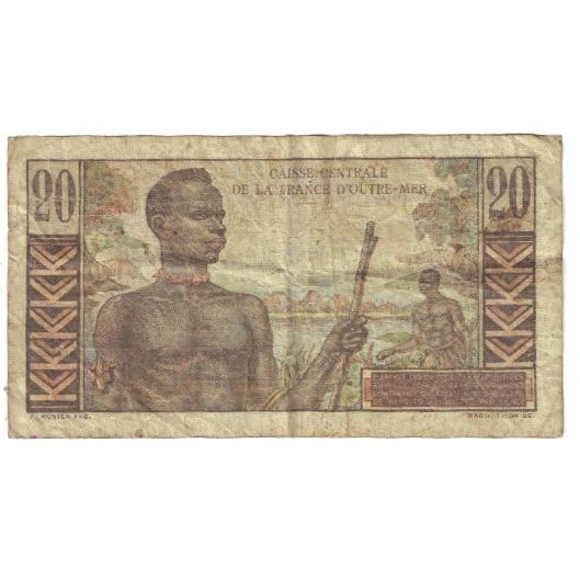 Saint Pierre and Miquelon, 20 Francs, Undated (1950-1960), F(12-15), KM:24