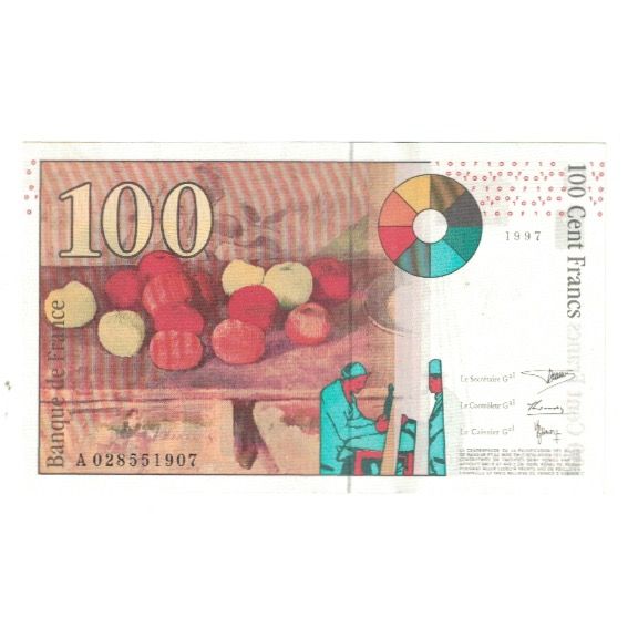 Francia, 100 Francs, Cézanne, 1997, BRUNEEL, BONARDIN, VIGIER, FDS