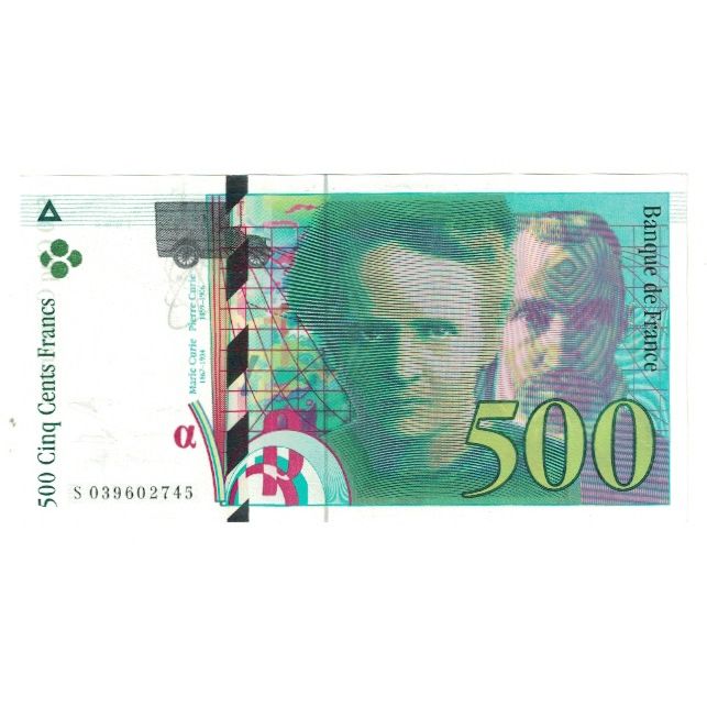 Frankrijk, 500 Francs, Pierre et Marie Curie, 1998, BRUNEEL, BONARDIN, VIGIER
