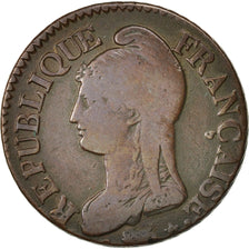 France, Dupré, 5 Centimes, 1796, Paris, VF(20-25), Bronze, KM:640.1, Gadoury126