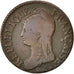 France, Dupré, 5 Centimes, 1796, Paris, VF(20-25), Bronze, KM:640.1, Gadoury126