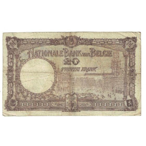 Banknote, Belgium, 20 Francs, 1923, 1923-09-01, KM:94, VF(20-25)